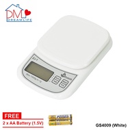 [1KG] LCD Display Electronic Kitchen Scale (GS4009-White)