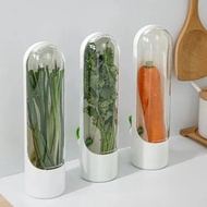Herb Saver Storage Container Fresh Herb Keeper Vanilla Vegetables Fresh Preservation Bottle for Refr
