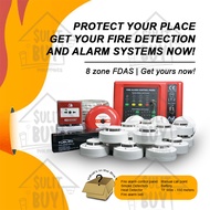 Asenware 8 zone Conventional Fire Detection and Alarm System / Smoke Detector / Heat Detector / FDAS