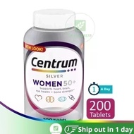 Centrum Silver Multivitamin for Women 50 Plus 200 Caps   with Vitamin D3, B Vitamins, Calcium