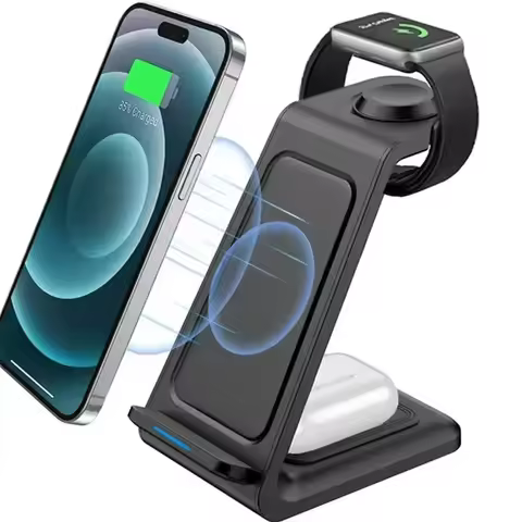15W Quick Wireless Charger Phone Charging Station For iPhone 16/16 Pro/16 Pro Max 17-12 & Apple Watc