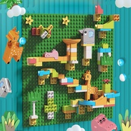 Kids Creative Building Blocks Wall Base Plates Marble Race Run Construction Toys Educational Blocks 