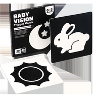Black White Card Baby Early Education Card Newborn Visual Stimulating Card 0 to 3 Months 36 Months B
