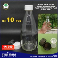 ( PAKET ISI 20 ) Botol Jamu Kaca 250 ml / Botol KMI / Botol Kaca Serbaguna / Botol Susu / Botol ASI 