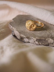 快樂貓頭鷹戒指，純銀，銀戒指，金戒指，貓頭鷹戒指。