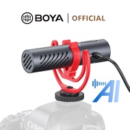 BOYA BY-MM1 AI On Camera Shotgun Microphone AI Noise Cancellation Supercardioid Mic For Smartphones 