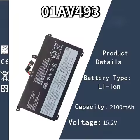 15.2V 2100mAh 01AV493 Laptop Battery For Lenovo ThinkPad T570 T580 P51S P52S Series SB10L84121 00UR8