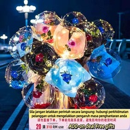 Get QM Internet Celebrity Transparent Bounce Ball Luminous Balloon Bouquet with Light Material Rose 