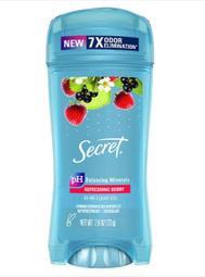 Secret Powder+透明凝膠玫瑰+透明凝膠莓果各1瓶 美國原廠診所級體香膏 體香劑+止汗效期:2025現貨