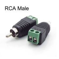 อะแดปเตอร์หัวต่อ RCA ตัวผู้ DC ตัวเมียปลั๊ก2.1X5.5มม. DC แจ็คสายสัญญาณเสียงสำหรับไฟแถบ LED RGB กล้องวงจรปิด