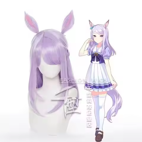 Mejiro Mcqueen Cosplay Uma Musume Pretty Derby Cosplay 60cm Pink Wig Cosplay Anime Wigs Heat Resista