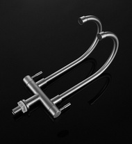 BAANHARDWARE ก๊อกอ่างล้างจาน 2 หัว (คอโค้งทั้งสอง) สแตนเลส 304 รุ่นพรีเมี่ยม หรูหรา MA-B-034S