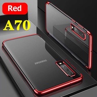 พร้อมส่งทันที Case Samsung Galaxy A70 เคสซัมซุงเอ70 เคสนิ่ม TPU เคสใสขอบสี สินค้ามาใหม่ รุ่นใหม่ samsung galaxy A70