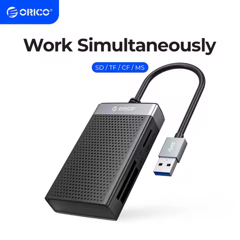 ORICO USB 3.0 USB C Card Reader 4 in 1 Memory Smart Card Reader SD TF CF MS Compact Flash Card Adapt