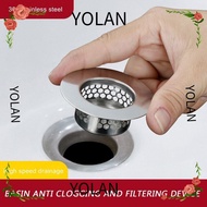 YOLANDAGOODS1 Drain Filter, With Handle Anti Clog Sink Strainer, Durable Black Floor Drain Stainless Steel Mesh Trap Kitchen Bathroom Accessories