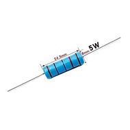 CHIP 10pcs 5W Metal Film Resistor color Ring Power Resistor 0.1 0.2 0.12R 0.22 2 3M 3.3 4.7 10R 47 1