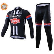 Giant Bicycle Fleece Lining Fleece Warm Cycling Jersey Suit Mountain Bike Jersey Bike Pants Winter Warm Fleece Bike Jersey Bicycle