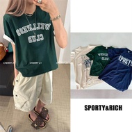 SPORTY&RICH Men's and Women's American Retro Leisure Cotton Printed T-shirt