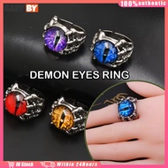 Fast Delivery Demon Eye Ring Punk Style Bar Metal Material Size 4 Colors For Men And Women