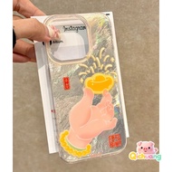 Gold Wealth Ingot Case For iQOO Neo 11 10 9 9S 8 7 Pro Plus 6 5 SE Racing 5S 3 U3 Z7 Pro Z7i Z7X Z5 