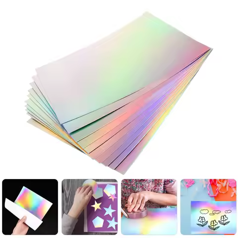 10 Sheets Card Stock Metallic Rainbow Cardboard Child Index Cards Table Paper Thick Cardstock