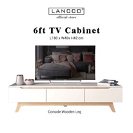 LANCCO TV Cabinet TV Console Wooden Leg (6ft)