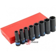 Bộ đầu tuýp dài 1/2 lục giác đen Kingtony 4410mp - 8 Chi tiết 12 13 14 17 19 21 22 23mm - Bộ đầu khẩ