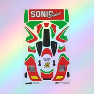 Sonic Saber Sticker - White Body - Transparent