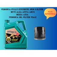 PERODUA ENGINE OIL FULLY SYNTHETIC 0W20 3.5 LITER WITH OIL FILTER