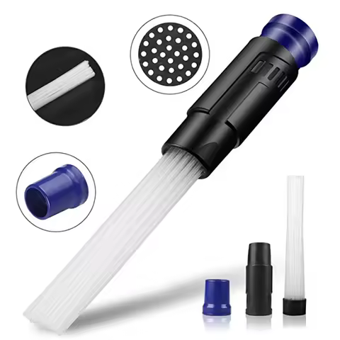Multi-tube Vacuum Straw Cleaning Brush Tubes Dust Cleaner Remover for Keyboard Car Gap Dust Vacuum A