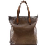 Berluti Modernist 垂直托特包，書法 Scritto，棕色小牛皮，肩背包/手提包，A4 尺寸，拉鍊，男士 [二手]