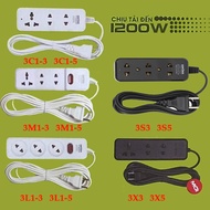 Ổ cắm 3 lỗ lõi sứ chống cháy 1200W nhiều mẫu Sopoka - Điện Việt