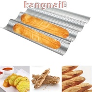 KANGNAI Baguette Mold, 2/4 Grooves Nonstick Baguette Baking Tray,  Waves French Bread Toast Bakeware