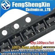 100pcs 1SS226 C3 BAV99 A7 BAV70 A4 BAV21WS BAV21W T3 BAV199 JY BAV74 JA BAV23S KL31 TL431 431 TL432 