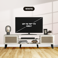 Sokano HP081 6 Feet TV Cabinet with Rattan Effect Rattan TV Cabinet Console Rack / Led Tv Cabinet Up