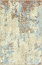 Maples Rugs Southwestern Stone Distressed Abstract Kitchen Rugs Non Skid Accent Area Floor Mat [Made