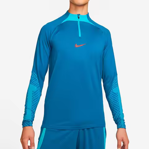 Nike Authentic New Men's Semi-Zip Sports Football Training Long Sleeve T-Shirt DH8733-407