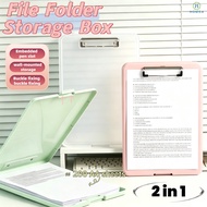 2-IN-1 A4Clipboard with Storage Multifunctional File Storage Box Document Folder Paper Organizers
