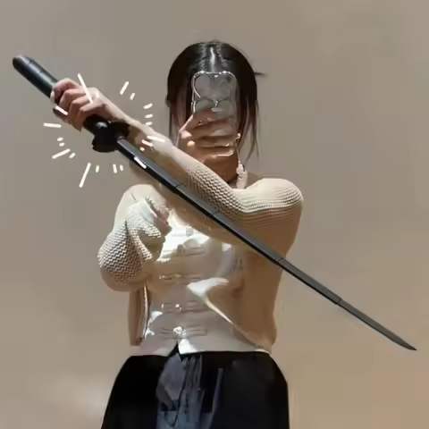 NEW Adult Photobooth Props Japanese 3D Gravity Knife Katana Stretchable Cosplay Decompression Creati