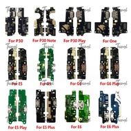 Charging Port Connector Board Parts Flex Cable With Microphone Mic For Motorola Moto P30 Note One Po