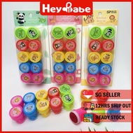 【10Pcs】Kids Cartoon Stamp Set | Reward Chops | Goodie Bag Toy | Teacher Teaching Material | Animal, 
