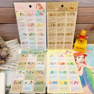 Disney 2024 Calendar Stickers Annual Handbook Pooh Princess Toy Story Mickey Date