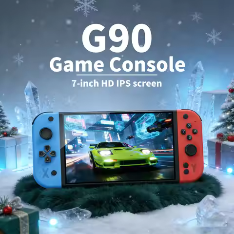 G90 Handheld Game Console Classic Game Library 7.0-inch IPS HD Screen Ergonomic Compact Portable Ent
