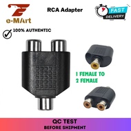 RCA 1 Female to 2 Female Adaptor for Home Theater / Soundbar / Sound Amplifier Converter