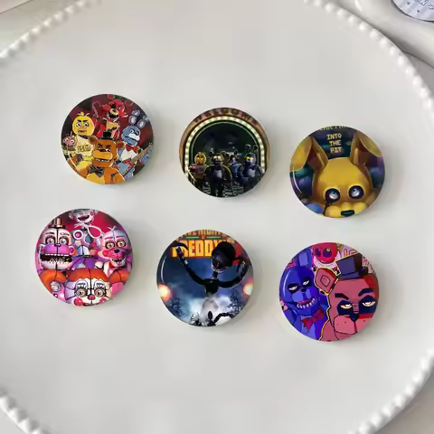 Fnaf Five-nights-At-Freddys Soft Button Pin Funny Silly Gnarpy On A Skateboard Meme Badge Gamer Coll