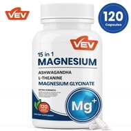 VEV15in1Citrate&GlycinateComplexCapsules,CortisolSupportwithAshwagandha&,EdibleMineralsDietary,120Ve