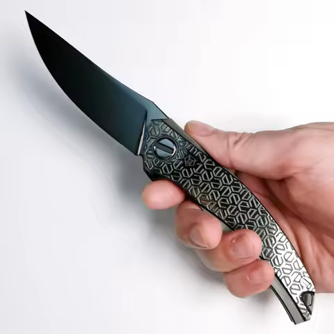 Shirogorov Quantum II Full Mirror DLC Premium EDC Folding Knife M390 Steel Blade Titanium Handle Mir