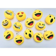 Soft Plush Toy Keychain Emoji Smile Shock Cry Laugh For Keys Phone Strap Accessories Christmas Gift