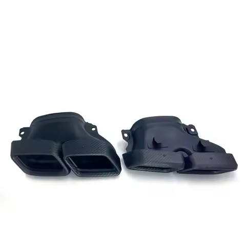 1Pair Carbon Exhaust Tips Tailpipe Nozzles For Ak For AMG W205 C W205 C180 C250 C300 C350 C63 GLS300