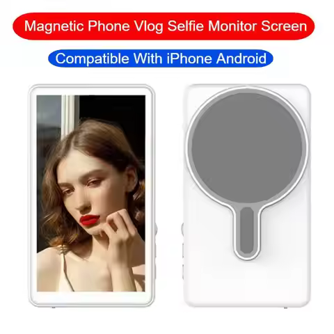 Magnetic Mobile Phone Vlog Selfie Monitor Screen Wireless Mirror Device Kit Rear Camera Live Streami